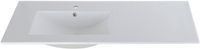 Saniclass Vygo Meubelwastafel - 121x2x46cm - 1 wasbak links - 1 kraangat - keramiek - glans wit
