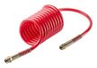 Spiraalslang, RS PRO Spiraalslang, met BSPT 3/8 aansluiting, rood, Diam.ext 12 mm, lang. 2m