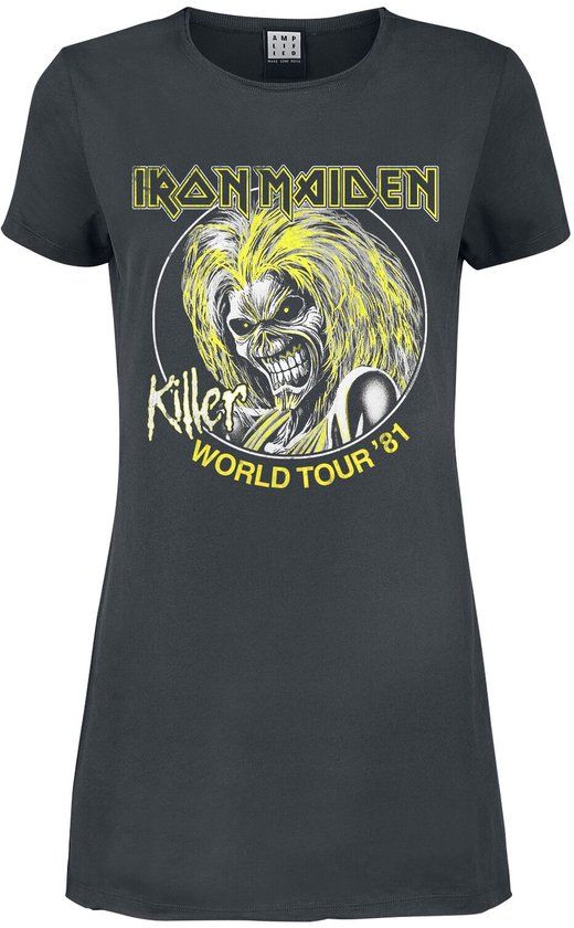 Iron Maiden Amplified Collection - Killer World Tour 81' Dames Mini-jurk - houtskool - S