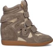 Steve Madden Mavis taupe suede hoge sneakers voor dames