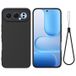 Honor Coque Honor 500 en silicone liquide avec dragonne - Noir