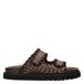 POSH by Poelman Nena leren slippers donkerbruin