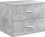 vidaXL Wandgemonteerde Badkamerkast Betongrijs 62,5 x 44,5 x 50 cm