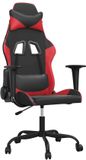 vidaXL - Gamingstoel - Kunstleer - Zwart en Rood