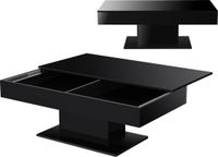 en.casa Salontafel Lünen met opbergruimte 110x60x40 cm zwart hoogglans