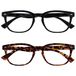 Leesbril Gregory Peck Leesbril Zwart & Bruine Schildpad Lezers 2 Stuks Mannen Vrouwen Scharnieren Veer RR14-12T +2,50