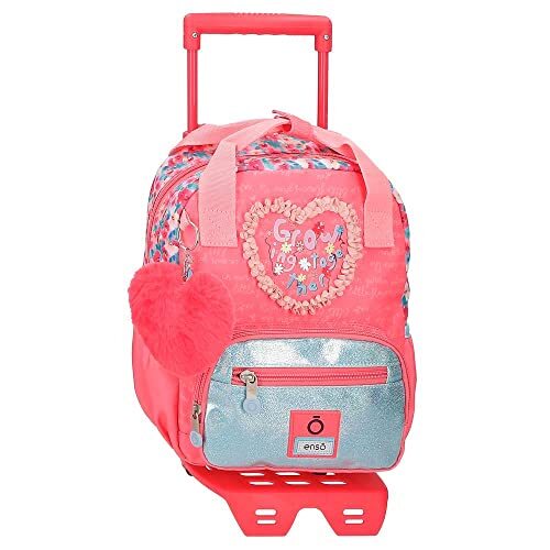 Enso Together Growing Kleine rugzak met trolley, roze, 23 x 28 x 10 cm, polyester, 6,44 l