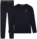 Poederbaas Thermoset Merinowol Heren - Thermoshirt + Thermolegging - Zwart - Maat XL