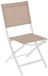 Hespéride Set van 4 opvouwbare tuinstoelen van aluminium ESSENTIA, Beige lin