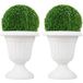 Coast Lot de 2 jardinières Coast - forme d'urne - résistantes aux intempéries - blanches, 46,5 cm de hauteur