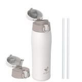 AORIN Drinkfles van roestvrij staal, 18/8, 350 ml/500 ml/750 ml, lekvrije thermoskan, BPA-vrije sportfles, drinkflessen voor sport, school, outdoor