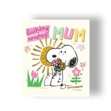 Pinda's Peanuts Pinda's Verjaardag Wensen Mama Card, Snoopy Gelukkige Verjaardag Mummie Kaart, Leuke Nostalgische Klassieke TV Cartoon Illustratie