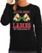 Bellatio Decorations Foute kersttrui - sweater - zwart - All the jingle ladies / single ladies - borsten - dames - kerstkleding / christmas outfit M