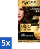 Syoss Oleo Intense Coloration pour cheveux 3-10 Brun Intense 115ml x 5