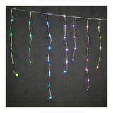 Zarivy Led-lichtgordijn ijspegels, meerkleurig, 300 x 70 cm