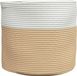 vidaXL - Opbergmand - Ø - 40x35 cm - Katoen - Beige en Wit