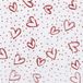 Creativ company Hobbyvilt A4 21x30 cm dikte 1 mm wit rood glitter harten en stippen 10vellen