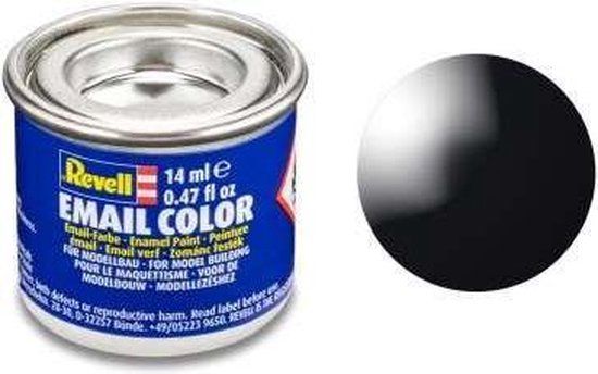 Revell #7 Black - Gloss - RAL9005 - Enamel - 14ml