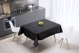 Bonamaison Tafelkleed, Anti-Mold, Sneldrogend, Waterdicht, 100% Polyester Tafellaken, rood Zwart, 140 x 140 Cm