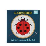 Ladybird Klein Borduursetje / Lieveheersbeesteje borduren / Handwerken / Mini cross-stitch kit / 9 cm diameter