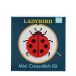 Ladybird Klein Borduursetje / Lieveheersbeesteje borduren / Handwerken / Mini cross-stitch kit / 9 cm diameter