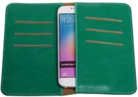 Best Cases Groen Pull-up Medium Pu portemonnee wallet voor Samsung Galaxy S2 Plus