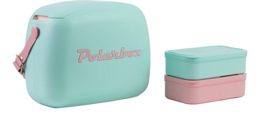 Polarbox Coolerbag 6L met 2 Lunchboxen - Pastelgroen