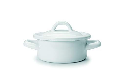 Ibili 902712 Mini Rechte Braadpan 12 cm, Staal, Wit