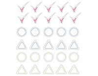 Dailylike Sticker papier vignetten Point Line 03 op vellen diameter 8,5 mm 4 vellen