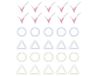 Dailylike Sticker papier vignetten Point Line 03 op vellen diameter 8,5 mm 4 vellen