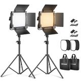NEEWER 660 LED-videolichtpaneel 2 set met statief/opvouwbare diffuser