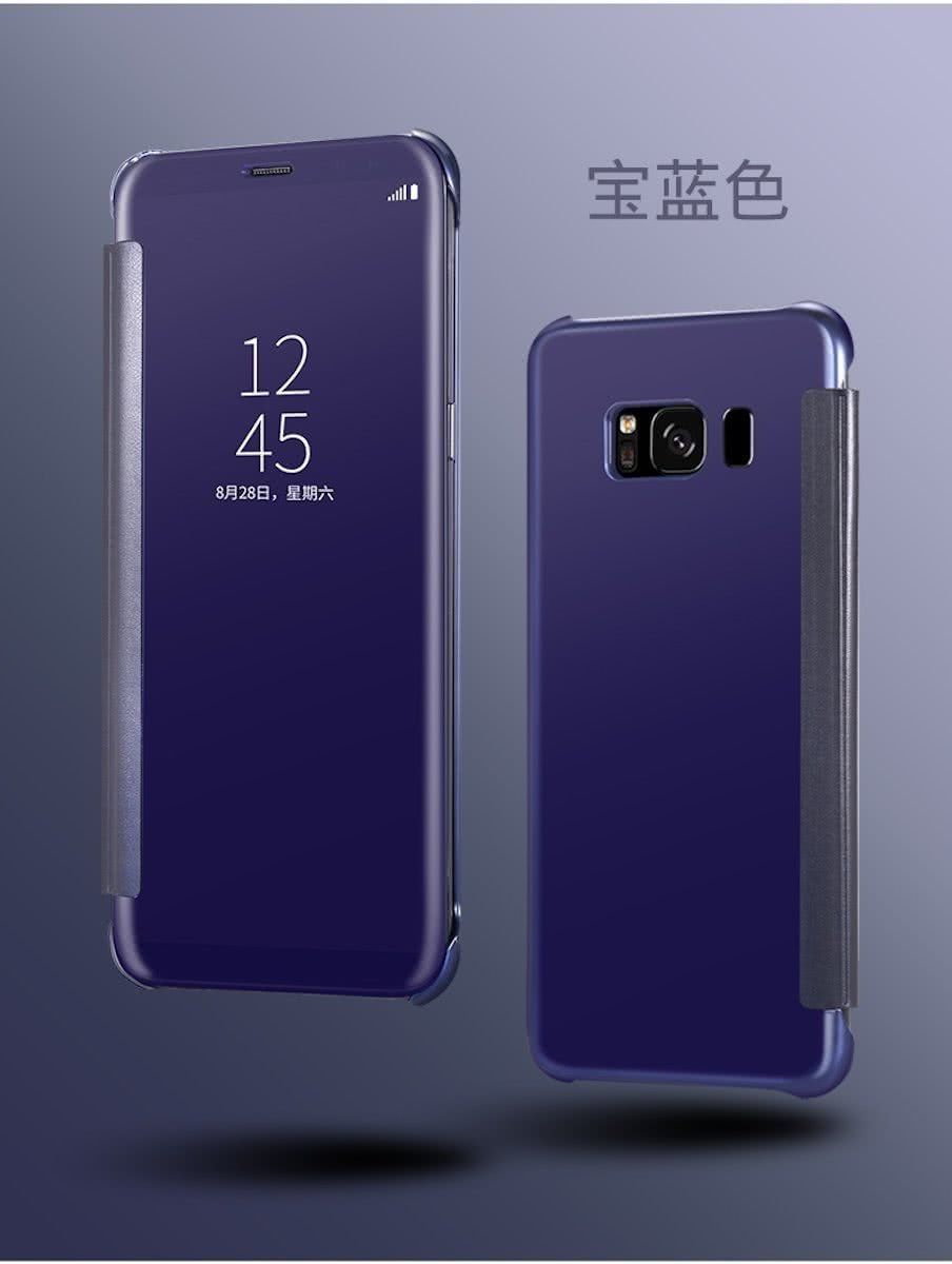 EveStar Clear View Cover voor Samsung Galaxy S8 _ Donkerblauw