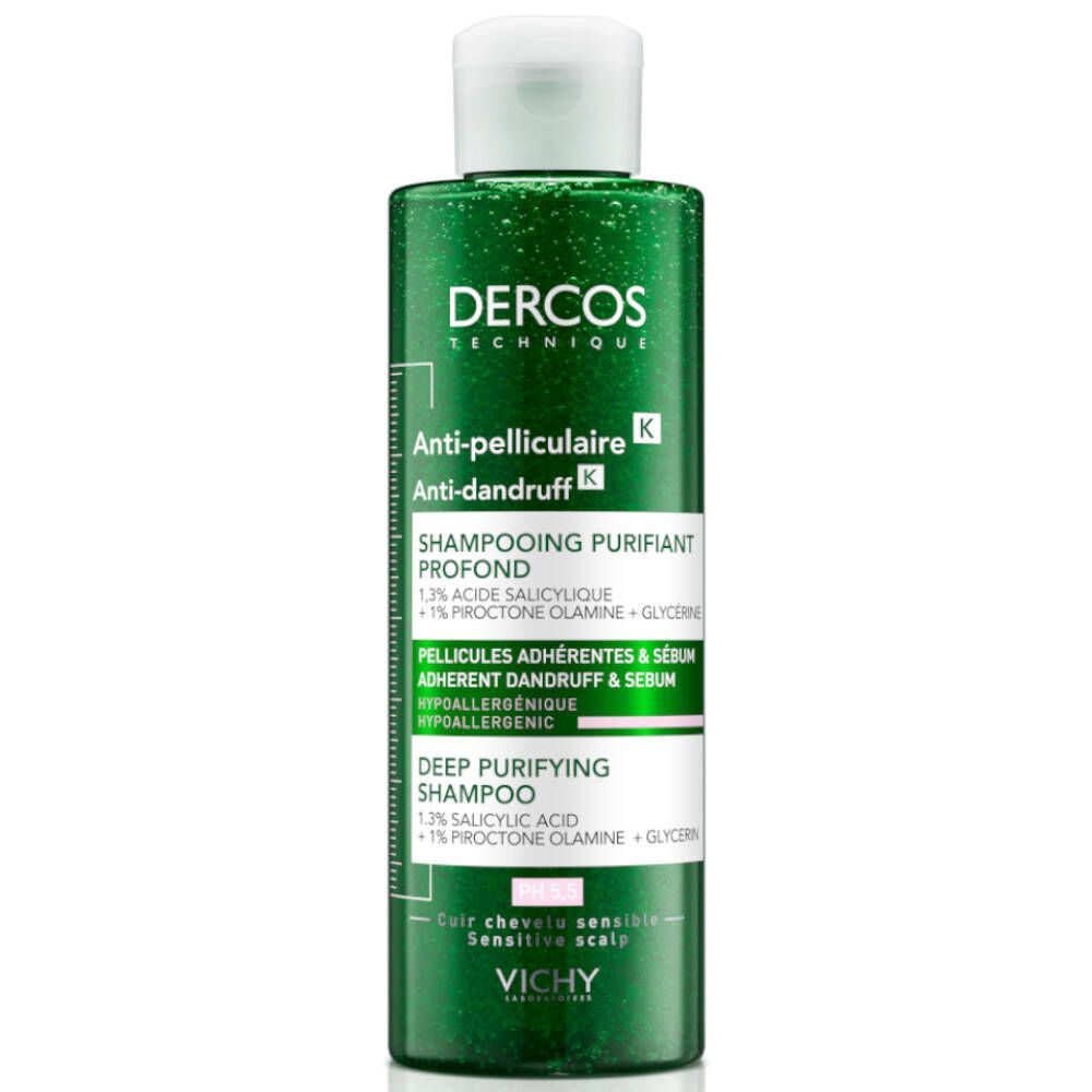 Vichy Dercos K Deep Purifying Shampoo - A Ampon Proti Lupa-m S Peelingova1/2m Efektem