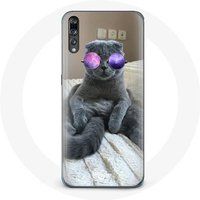 Maniacase Hoesje voor Samsung Galaxy P20 pro hoed met paarse bril