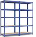 EUZIEL International GmbH Ensemble de 2 étagères de rangement – 200 cm de haut – Bleu
