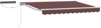 vidaXL Parasol électrique solaire 3,5 x 2 m Marron