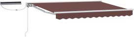 vidaXL Parasol électrique solaire 3,5 x 2 m Marron