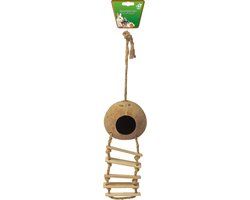 Gebr de boon De Boon Knaagdier Huis Kokosnoot Plus Touwladder 30cm