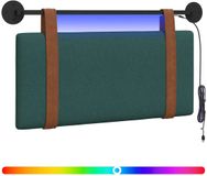 vidaXL Hangend Hoofdbord Met LED-verlichting Donkergroen Antiek PU
