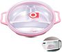 OEM Allecto plus - Roze kinderbord met verdeling en deksel, 22 cm