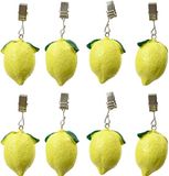 Decoris poids de nappe/cintres - 16x - citron - résine artificielle - jaune