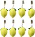 Decoris poids de nappe/cintres - 16x - citron - résine artificielle - jaune