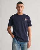 Gant Archive Shield marine geborduurd T-shirt
