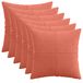 vidaXL Kussensloop 6 pcs ALMELO Rood Oranje 35 x 35 cm corduroy