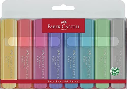 Faber-Castell Textliner 1546 - Set of 8 Pastel Highlighters