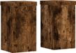 vidaXL Plantenstandaard 2 st gerookt eiken 10 x 10 x 18 cm