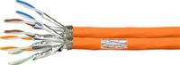 Merkloos S/FTP CAT7 duplex netwerkkabel stug 50M 100% koper oranje