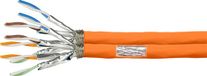 Merkloos S/FTP CAT7 duplex netwerkkabel stug 50M 100% koper oranje