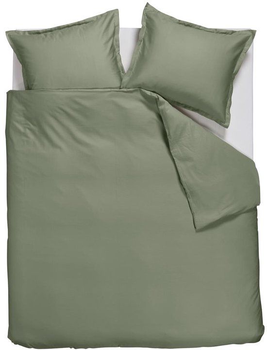Ambiante Satin Uni dekbedovertrek - Lits-Jumeaux - 240x200/220 - Groen