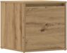 vidaXL Opbergbox met lade 40,5x40x40 cm bewerkt hout artisanaal eiken
